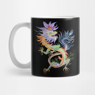 Bright and Vivid Chinese Fire Dragon Cut Out Mug